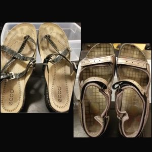 (2) ECCO Sandals - Strappy and Sporty (size 9)